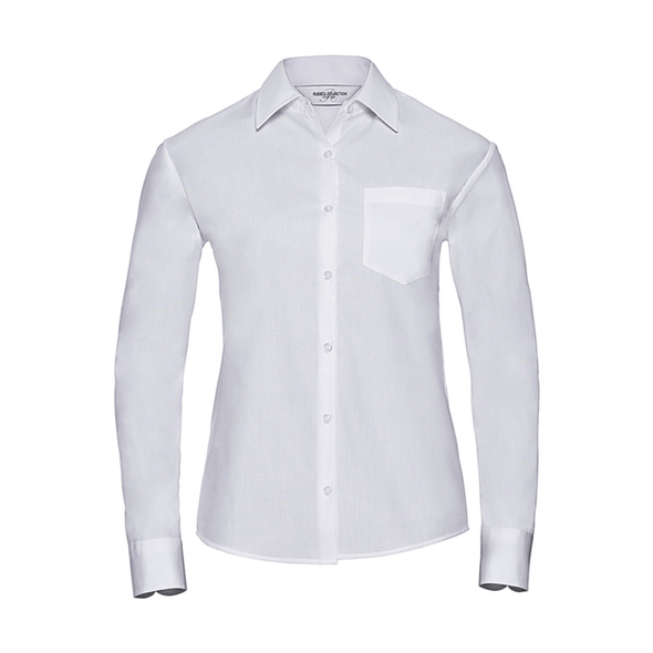 Russell Europe | LS bomullspoplinskjorte for kvinner